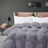 BEDICIA Soft 500 GSM Silver Gray 1 Piece Diamond Pinch Pleated Queen Size Comforter 1000 Thread Count Egyptian Cotton Pinch Pleat Duvet Insert view 3