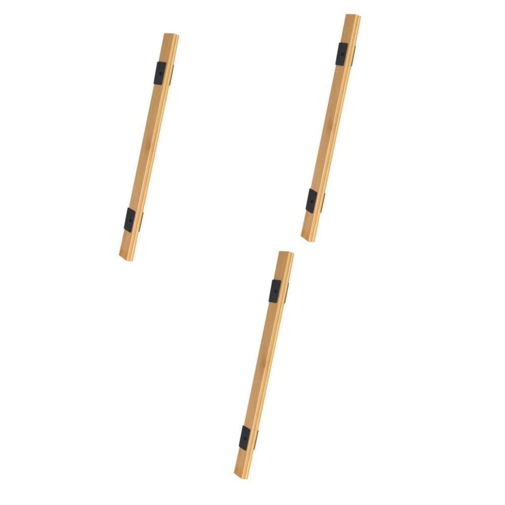 STOBAZA 3pcs Flag Hanging Pole Poster Clips Solid Wood Construction Easy Setup Indoor Outdoor Use