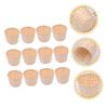 Kisangel 48pcs Bamboo Woven Flower Baskets Storage Bin Organizer for Home Snack Decor view 4