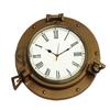 Antique Nautical Navigation Marine Ship Brass Porthole Clock Solid Brass Wall 15 Inch Best for Gift (A H Y) view 1