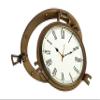 Antique Nautical Navigation Marine Ship Brass Porthole Clock Solid Brass Wall 15 Inch Best for Gift (A H Y) view 2