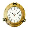Antique Nautical Navigation Marine Ship Brass Porthole Clock Solid Brass Wall 15 Inch Best for Gift (C F T) view 1