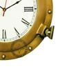Antique Nautical Navigation Marine Ship Brass Porthole Clock Solid Brass Wall 15 Inch Best for Gift (C F T) view 2