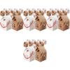 80 pcs Boxes Shaped Birthday Shower Favors House Paper Cookie Wedding Candy Kraft Cases for Dessert Small Age Treat Shape Bags Pastry Party Containers Gift Christmas Sweet view 1