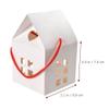 80 pcs Boxes Shaped Birthday Shower Favors House Paper Cookie Wedding Candy Kraft Cases for Dessert Small Age Treat Shape Bags Pastry Party Containers Gift Christmas Sweet view 2