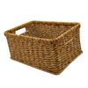 Zerodeko Hollow Handle Woven Storage Basket for Home Organization Capacity Imitation Rattan Sundries Container for Desktop Snack and Cosmetic Storage Dark view 1