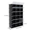 12-Tier Portable 72 Pair Shoe Rack Organizer 36 Grids Tower Shelf Storage Cabinet Stand Expandable for Heels, Boots, Slippers, Black view 2