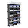 12-Tier Portable 72 Pair Shoe Rack Organizer 36 Grids Tower Shelf Storage Cabinet Stand Expandable for Heels, Boots, Slippers, Black view 3