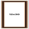 12x30 Frame Gold Brown Plein Air Vintage Solid Wood Picture Frame | 1.75 Inches Moulding Width | Interior Depth 0.5 Inches | Complete with UV Acrylic Plexiglass, Foam Board Backing & Hanging Hardware view 1