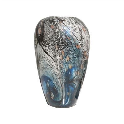 KIZQYN Home Decor Flower Vase Modern Creative Light and Luxurious Colored Glass Vase Hand Blown Decorations Table Flower Arrangement Floral Vase (Color : 1)