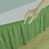 Sage Wrap Around Bed Skirt with 18" Drop - Three Sides Fabric Adjustable Elastic Dust Ruffle Silky Soft -600 TC with 18" Drop-Twin(39"X 75") Sage Bed Skirt view 3