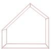 CKLMMC Fun Kids Twin Size House Bed Frame with Roof,Metal Platform Bed for Kids Teen Toddler Boys Girls,Slats are Not Included,Safety and Comfortable (Pink#a) view 4