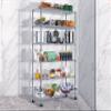 6 Tier Metal Shelving, 18" D x 48" W x 82" H Storage Rack, Wire Shelf, Height Adjustable, Wire Rack Shelving, Maximum Load Bearing 2100lbs, Metal Storage Shelves for Kitchen Garage Warehouse, Chrome view 2