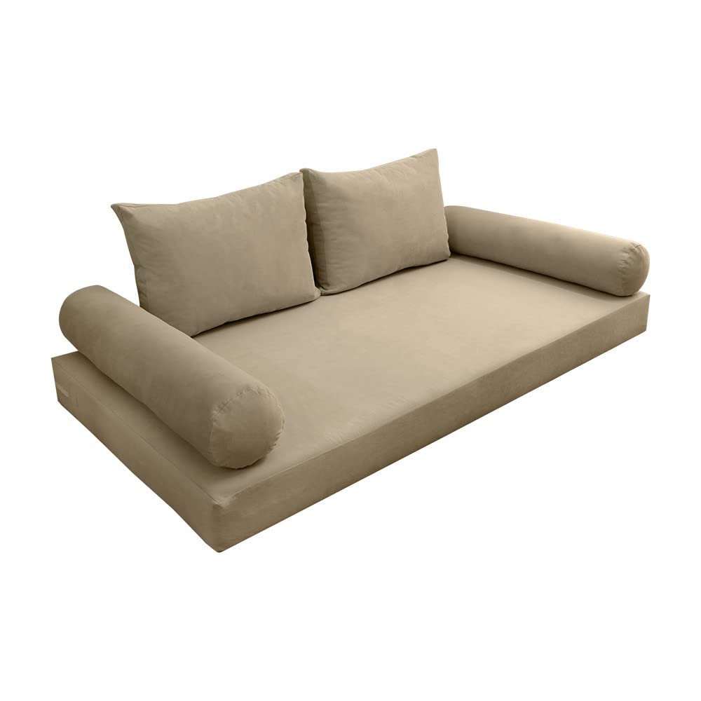 Cover ONLY Model V1 Twin-XL Velvet Knife Edge Indoor Daybed Mattress Cushion AD304