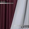 Fcosie 50" W x 96" L Blackout Curtains for Bedroom Natural Linen Blended Curtain Panels for Living Room Thermal Insulated Grommet Curtains for Apartment Balcony Basement Closet, 1 Panel, Burgundy Red view 4