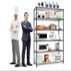 6 Tier Metal Shelving, 18" D x 48" W x 82" H Storage Rack, Wire Shelf, Height Adjustable, Wire Rack Shelving, Maximum Load Bearing 2100lbs, Metal Storage Shelves for Kitchen Garage Warehouse, Black view 1