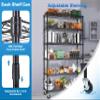 6 Tier Metal Shelving, 18" D x 48" W x 82" H Storage Rack, Wire Shelf, Height Adjustable, Wire Rack Shelving, Maximum Load Bearing 2100lbs, Metal Storage Shelves for Kitchen Garage Warehouse, Black view 4
