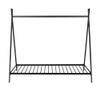 CKLMMC Stylish Kids Metal House Bed with Slatted Base,Twin Size Tent Play Bed with Roof,for Kids Teen Boys Girls Bedroom,No Box Spring Needed (Black#k) view 4