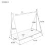 CKLMMC Stylish Kids Metal House Bed with Slatted Base,Twin Size Tent Play Bed with Roof,for Kids Teen Boys Girls Bedroom,No Box Spring Needed (White#k) view 2