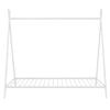 CKLMMC Stylish Kids Metal House Bed with Slatted Base,Twin Size Tent Play Bed with Roof,for Kids Teen Boys Girls Bedroom,No Box Spring Needed (White#k) view 4