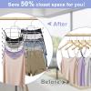 4Pcs Tank Top Hangers Space Saving Hanger Organizer Bra Hangers for Closet Organizer 360 Rotating Metal Closet Organizers and Storage Lingerie for Cami Bras Belts Swimsuits Lingeries Silver view 3