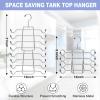 4Pcs Tank Top Hangers Space Saving Hanger Organizer Bra Hangers for Closet Organizer 360 Rotating Metal Closet Organizers and Storage Lingerie for Cami Bras Belts Swimsuits Lingeries Silver view 4
