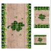 Green Buffalo Plaid Check Bathroom Towel Set,Microfiber Bath Kitchen Beach Hand Dish Towels Set,St. Patrick's Shamrock Spring Farmhouse Quick Dry Luxury Soft Decorative Towels+Set Clearance Bulk view 1