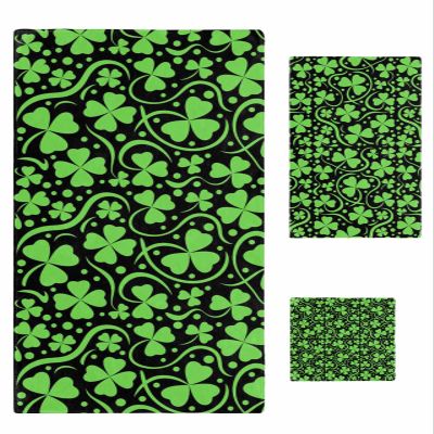 St Patricks Day Shamrock Bathroom Towel Set,Microfiber Bath Kitchen Beach Hand Dish Towels Set,Irish Saint Green Spring Clover Quick Dry Luxury Soft Decorative Towels+Set Clearance Bulk Accessories