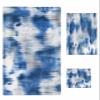 Abstract Blue Bathroom Towel Set,Microfiber Bath Kitchen Beach Hand Dish Towels Set,Modern Geometric Gradual Stripes Grey Quick Dry Luxury Soft Decorative Towels+Set Clearance Bulk Accessories Decor view 1
