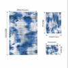 Abstract Blue Bathroom Towel Set,Microfiber Bath Kitchen Beach Hand Dish Towels Set,Modern Geometric Gradual Stripes Grey Quick Dry Luxury Soft Decorative Towels+Set Clearance Bulk Accessories Decor view 4