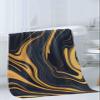 Abstract Navy Blue Bathroom Towel Set,Microfiber Bath Kitchen Beach Hand Dish Towels Set,Modern Marble Gold Ombre Quick Dry Luxury Soft Decorative Towels+Set Clearance Prime Bulk Accessories Decor view 3