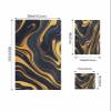 Abstract Navy Blue Bathroom Towel Set,Microfiber Bath Kitchen Beach Hand Dish Towels Set,Modern Marble Gold Ombre Quick Dry Luxury Soft Decorative Towels+Set Clearance Prime Bulk Accessories Decor view 4