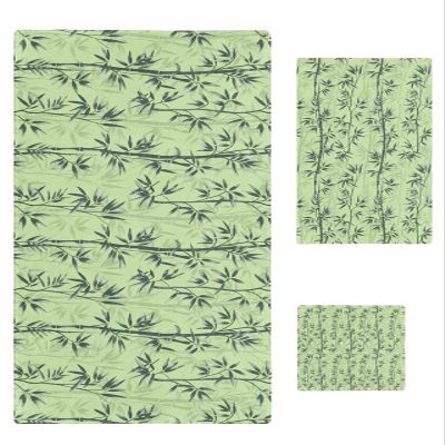 Aesthetics Bathroom Towel Set,Microfiber Bath Kitchen Beach Hand Dish Towels Set,Retro Chinese Style Ink Painting Green Quick Dry Luxury Soft Decorative Towels+Set Clearance Bulk Accessories
