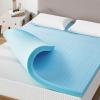 Maxzzz Twin Mattress Topper, 3 inch Cooling Mattress Topper, Memory Foam Gel-Infused Bed Topper, Medium Firm Mattress Topper, CertiPUR-US Certified, Bule view 1