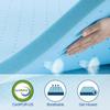 Maxzzz Twin Mattress Topper, 3 inch Cooling Mattress Topper, Memory Foam Gel-Infused Bed Topper, Medium Firm Mattress Topper, CertiPUR-US Certified, Bule view 4