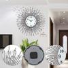 DYRABREST 12in 3D Crystal Wall Clock,Decorative Diam-ond Dispersion Silver Clock,Creative 3D Wall Clock for Living Room Bedroom,Office Space 60x60cm view 3
