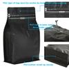 EverPack Matte Black Aluminum Foil Coffee Bags - Resealable, Degassing Valve, Flat Bottom Side Gusset Stand-Up Zipper Pouches with Pull-to-Open Tape, 50-Pack (Fits 8oz / 0.5lb / 227g Beans or Ground) view 3