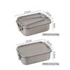 BOYAGU Outdoor Pure Titanium Lunch Box Camping bento Box Lunch Box Picnic Box Portable Tableware (Size : 1 800ml) view 3