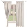 Frelement Blackout Linen Curtains Rod Pocket and Back Tab Curtains Window Treatments for Living Room Thermal Insulated Curtains Privacy Curtains, 72" W x 84" L, 2 Panels, Ivory White view 1