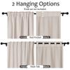 Frelement Blackout Linen Curtains Rod Pocket and Back Tab Curtains Window Treatments for Living Room Thermal Insulated Curtains Privacy Curtains, 72" W x 84" L, 2 Panels, Ivory White view 4