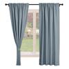 Frelement Blackout Linen Curtains Rod Pocket and Back Tab Curtains Window Treatments for Living Room Thermal Insulated Curtains Privacy Curtains, 72" W x 84" L, 2 Panels, Grey Blue view 1