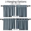 Frelement Blackout Linen Curtains Rod Pocket and Back Tab Curtains Window Treatments for Living Room Thermal Insulated Curtains Privacy Curtains, 72" W x 84" L, 2 Panels, Grey Blue view 2