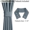 Frelement Blackout Linen Curtains Rod Pocket and Back Tab Curtains Window Treatments for Living Room Thermal Insulated Curtains Privacy Curtains, 72" W x 84" L, 2 Panels, Grey Blue view 3