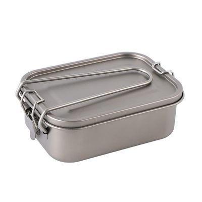 BOYAGU Outdoor Pure Titanium Lunch Box Camping bento Box Lunch Box Picnic Box Portable Tableware (Size : 2 800ml)