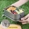BOYAGU Outdoor Pure Titanium Lunch Box Camping bento Box Lunch Box Picnic Box Portable Tableware (Size : 2 800ml) view 2