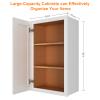 LOVMOR Kitchen Wall Cabinet & Cupboard, Medicine Cabinet,Bathroom Cabinet Wall Mounted with Doors and Shelves, 12" D*18" W*30" H, Shaker White view 3