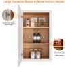 LOVMOR Kitchen Wall Cabinet & Cupboard, Medicine Cabinet,Bathroom Cabinet Wall Mounted with Doors and Shelves, 12" D*18" W*30" H, Shaker White view 4