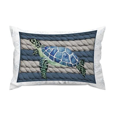 Coastal Decor Beach Theme Tropical Decorative Lumbar Throw Pillow Covers Cases Sea Ocean Life Sea Turtle Cushion Covers 12x18in for Couch Sofa Bedroom Car