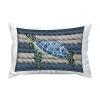 Coastal Decor Beach Theme Tropical Decorative Lumbar Throw Pillow Covers Cases Sea Ocean Life Sea Turtle Cushion Covers 12x18in for Couch Sofa Bedroom Car view 1