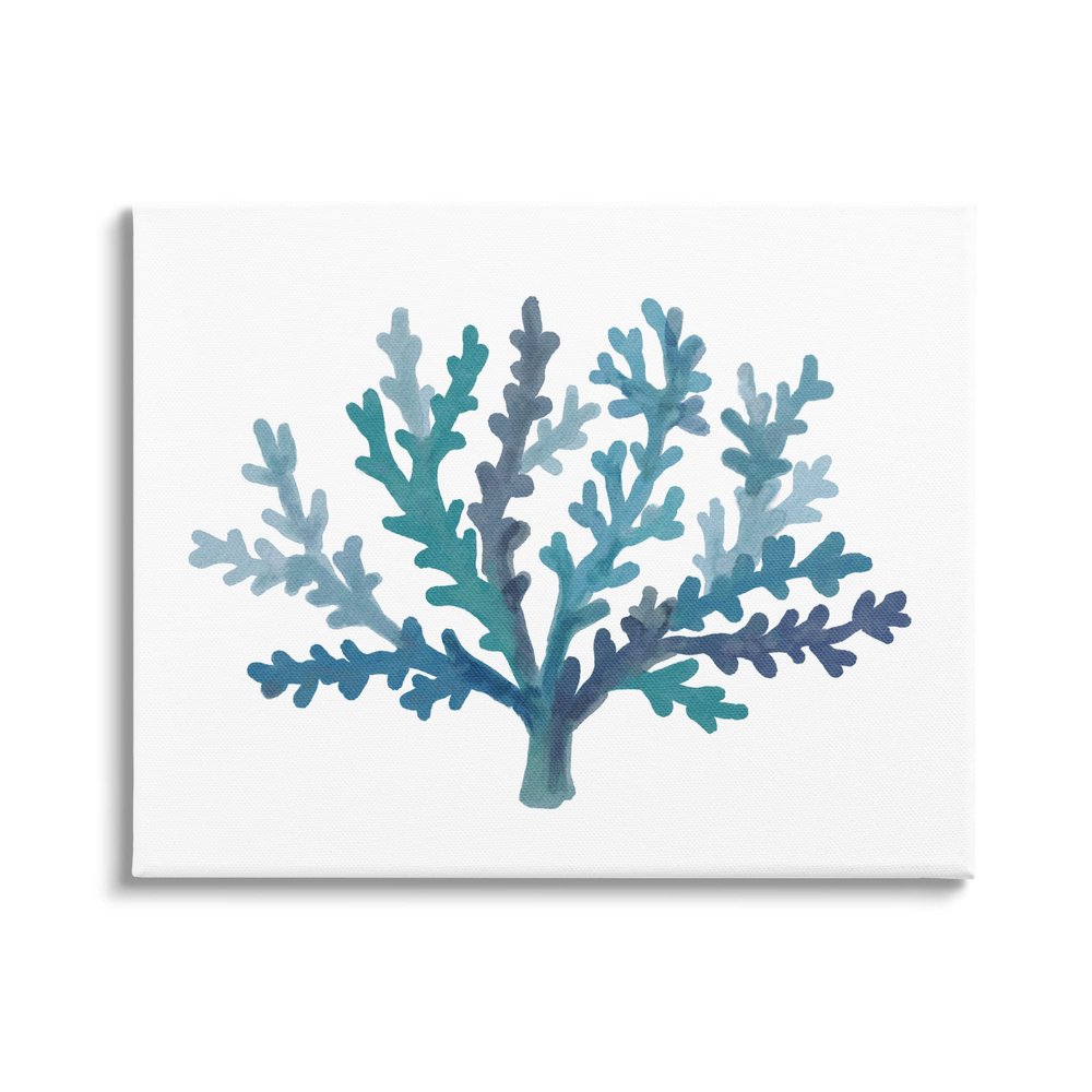 Stupell Industries Casual Blue Aquatic Coral Canvas Wall Art, Design by Nina Muis Surface Design